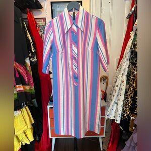 Elegant Striped Long Sleeve Dress